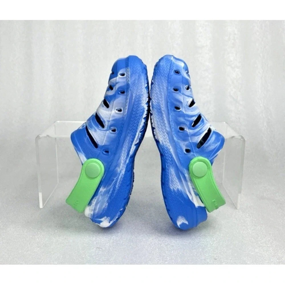 Rugged Shark Eva Clogs Lightweight Slip on Blue Green Toddler Boys Size 7 NEW